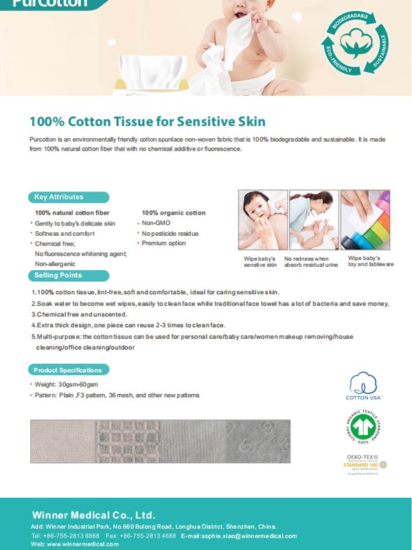 Salviette asciutte per bambini in 100% cotone e cotone biologico